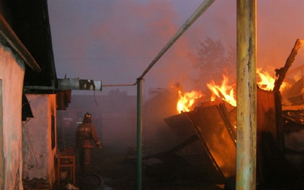 В Инзенском районе произошёл серьёзный пожар