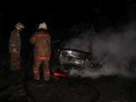 В Заволжье сгорел автомобиль