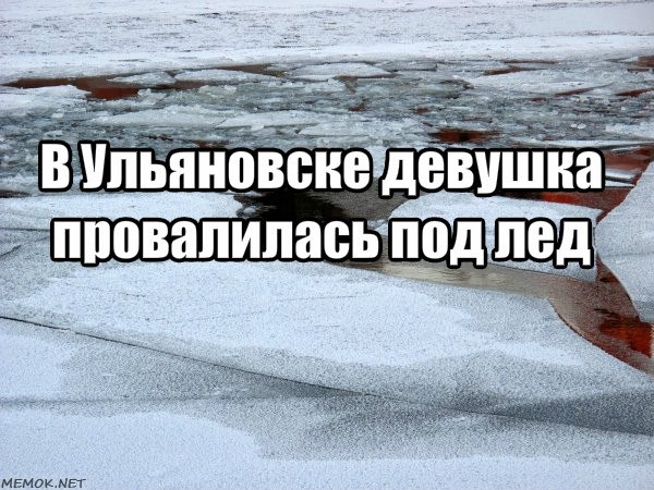 В Ульяновске под лёд провалилась девушка