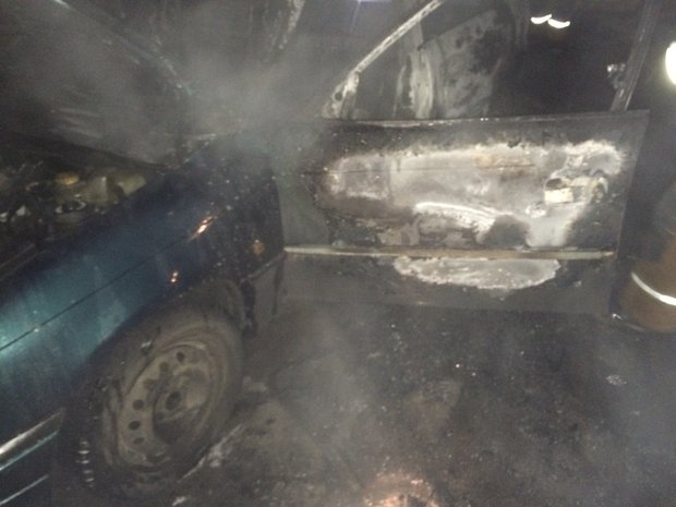 В Новоспасском районе сгорела иномарка