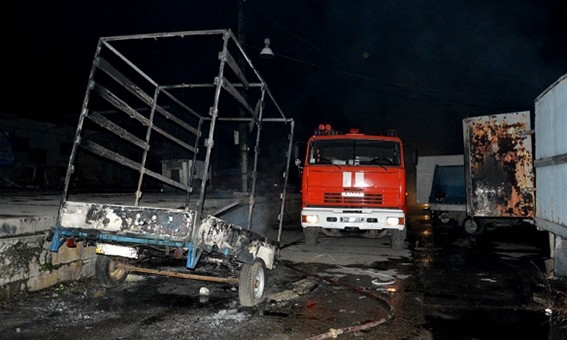 Под Ульяновском сгорел автомобильный прицеп