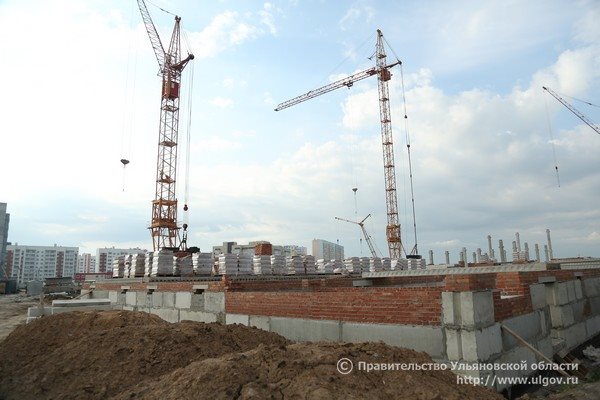 Строительство школы в микрорайоне «Юго-Западный» Ульяновска ведется согласно наказам президента
