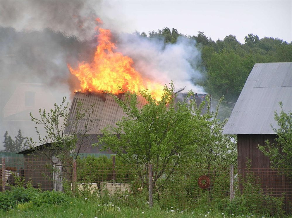 В Киндяковке сгорел садовый домик