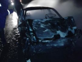 В Заволжье Ульяновска раним утром сгорела машина