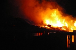 В Сурском районе произошёл серьёзный пожар