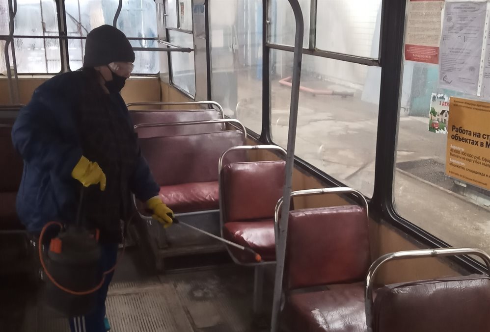 В Ульяновске усилили контроль за дезинфекцией трамваев и троллейбусов