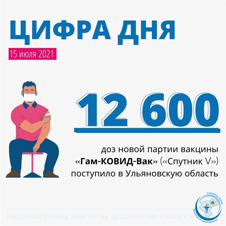 В Ульяновскую область привезли 12600 доз вакцины «Спутник V»