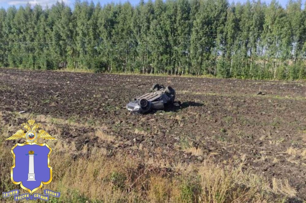 На трассе «Цивильск - Ульяновск» иномарка улетела в кювет. Пострадал 15-летний пассажир