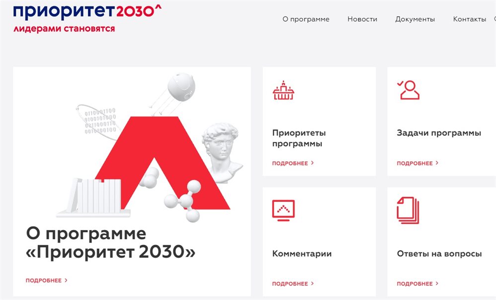 Федеральный проект приоритет 2030