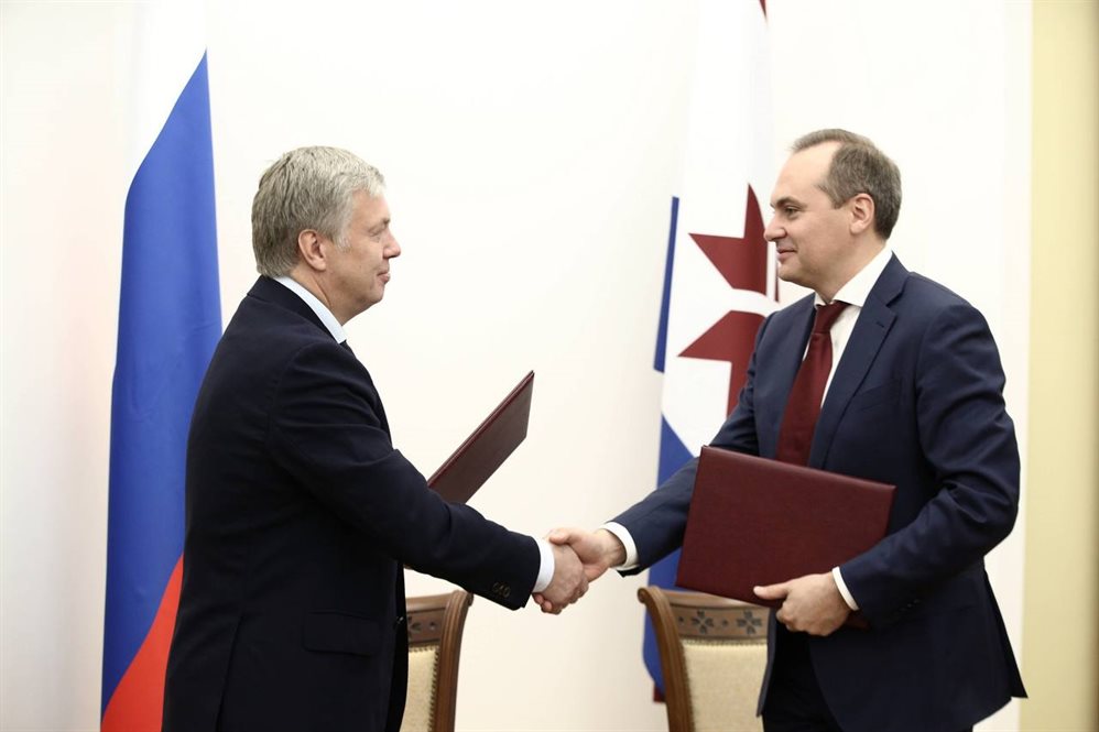 Алексей Русских подписал соглашение о расширении сотрудничества с главой Мордовии