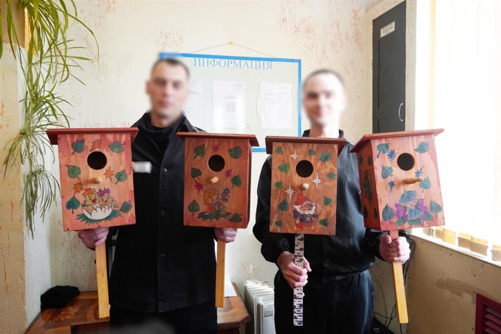 Ульяновские осужденные смастерили скворечники для птиц