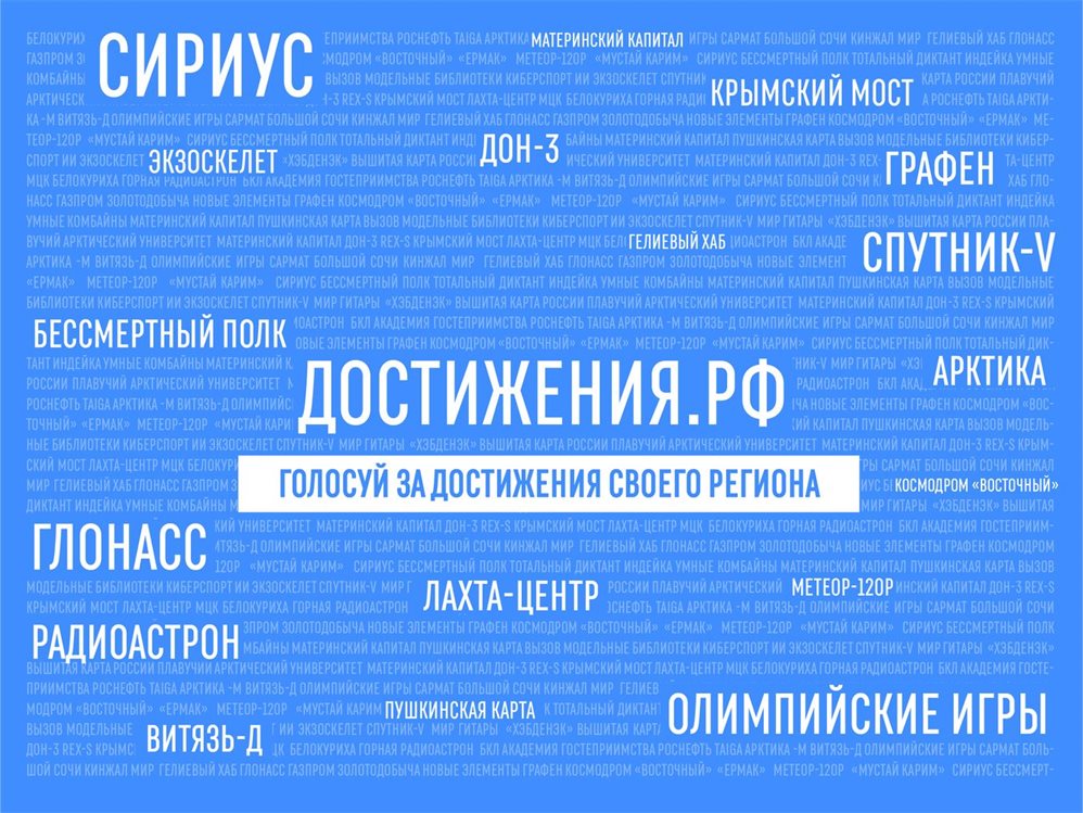 Регион участвует во всероссийском онлайн-голосовании ДОСТИЖЕНИЯ.РФ