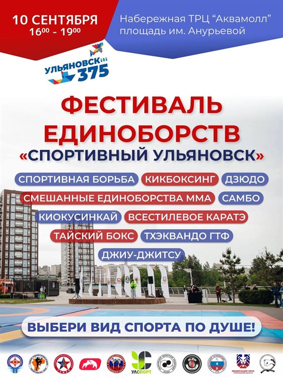 Фестиваль единоборств пройдёт в Ульяновске в День города
