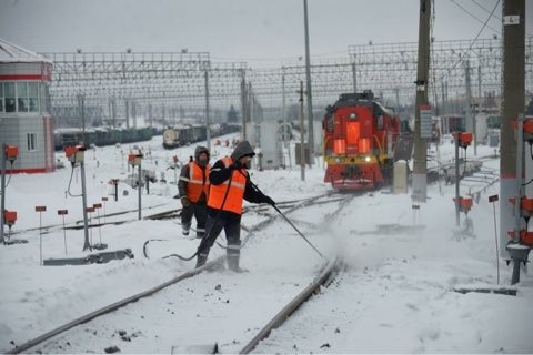 С железнодорожных путей в Ульяновской области и Республике Татарстан убрано порядка 150000 кубометров снега