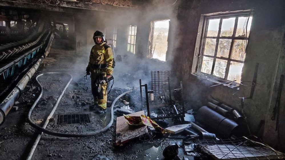 В Димитровграде загорелась мельница купца Маркова, пострадали двое
