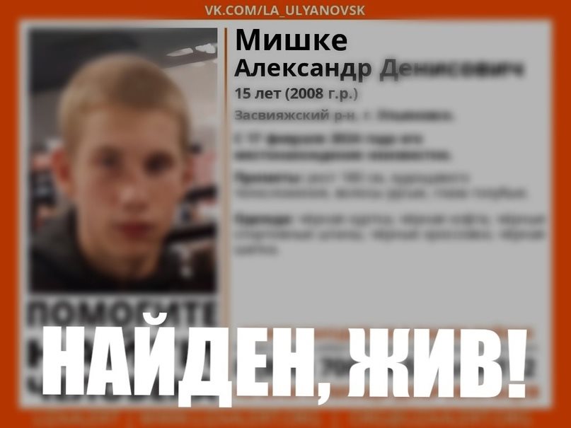 Пропавший в Ульяновске подросток был найден