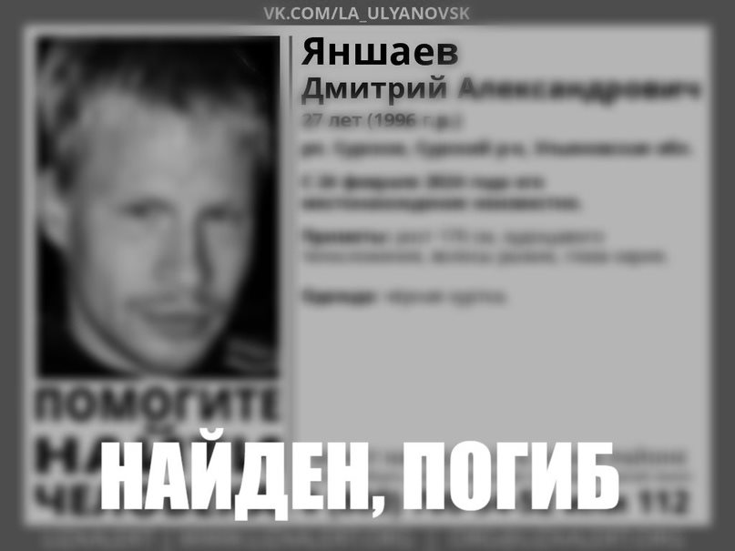 Пропавшего в Ульяновской области парня нашли мертвым