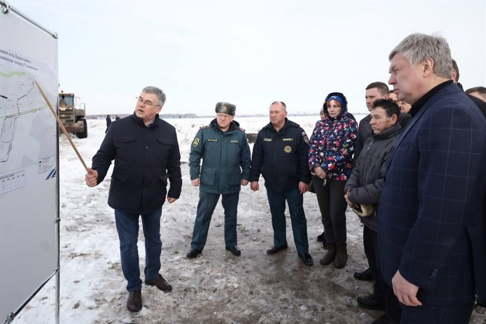 Глава региона проконтролировал ход работ по подготовке к пропуску паводковых и талых вод в Ульяновске