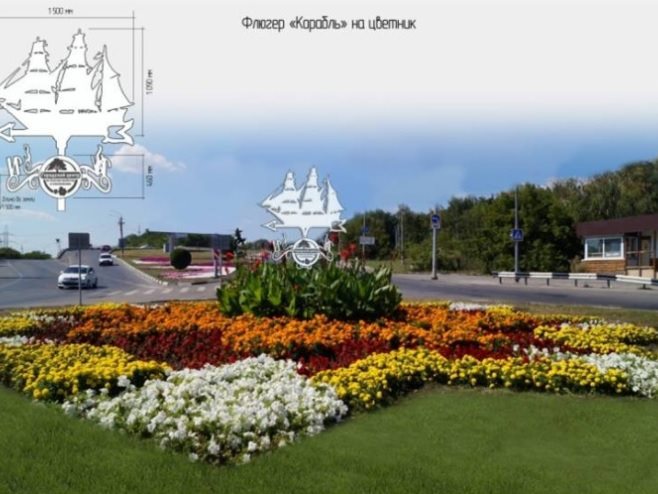 Флюгер-корабль и цветочные конструкции украсят весной улицы Ульяновска