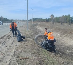 На федеральных трассах в Ульяновской области собрали более 311 кубометров мусора