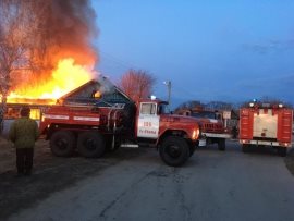 В Ульяновском селе загорелась мечеть