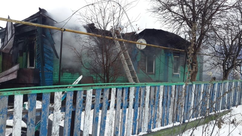 В Барышском районе сгорел жилой дом