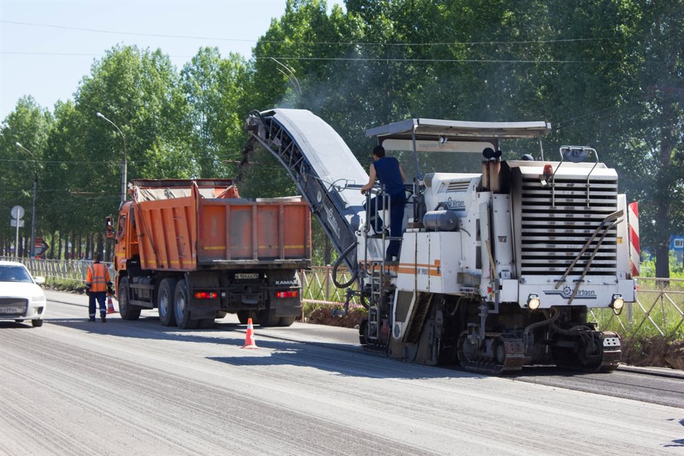 В Заволжском районе Ульяновска ремонтируется автодорога на проспекте Созидателей