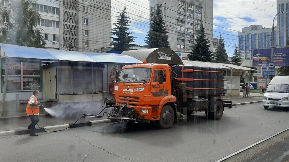 Санитарная обработка остановок организована в трёх районах Ульяновска