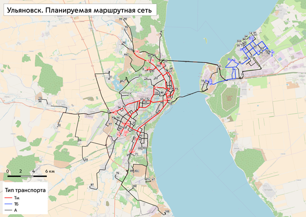 Карта транспорта ульяновск