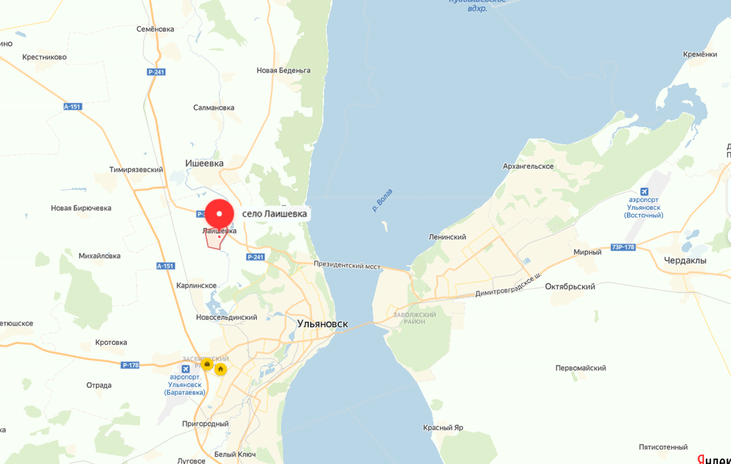 Показать на карте ульяновск